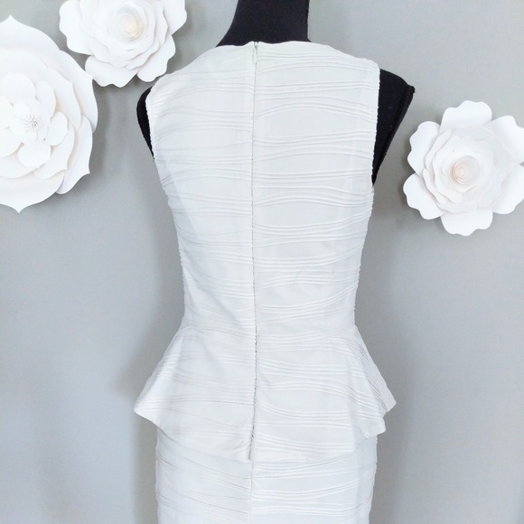 ❗SOLD❗Frank Lyman Ivory Peplum Dress and Jacket - Picture 6 of 8
